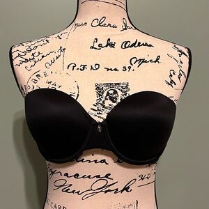Victoria's Secret Black Lined Strapless Underwire Bra